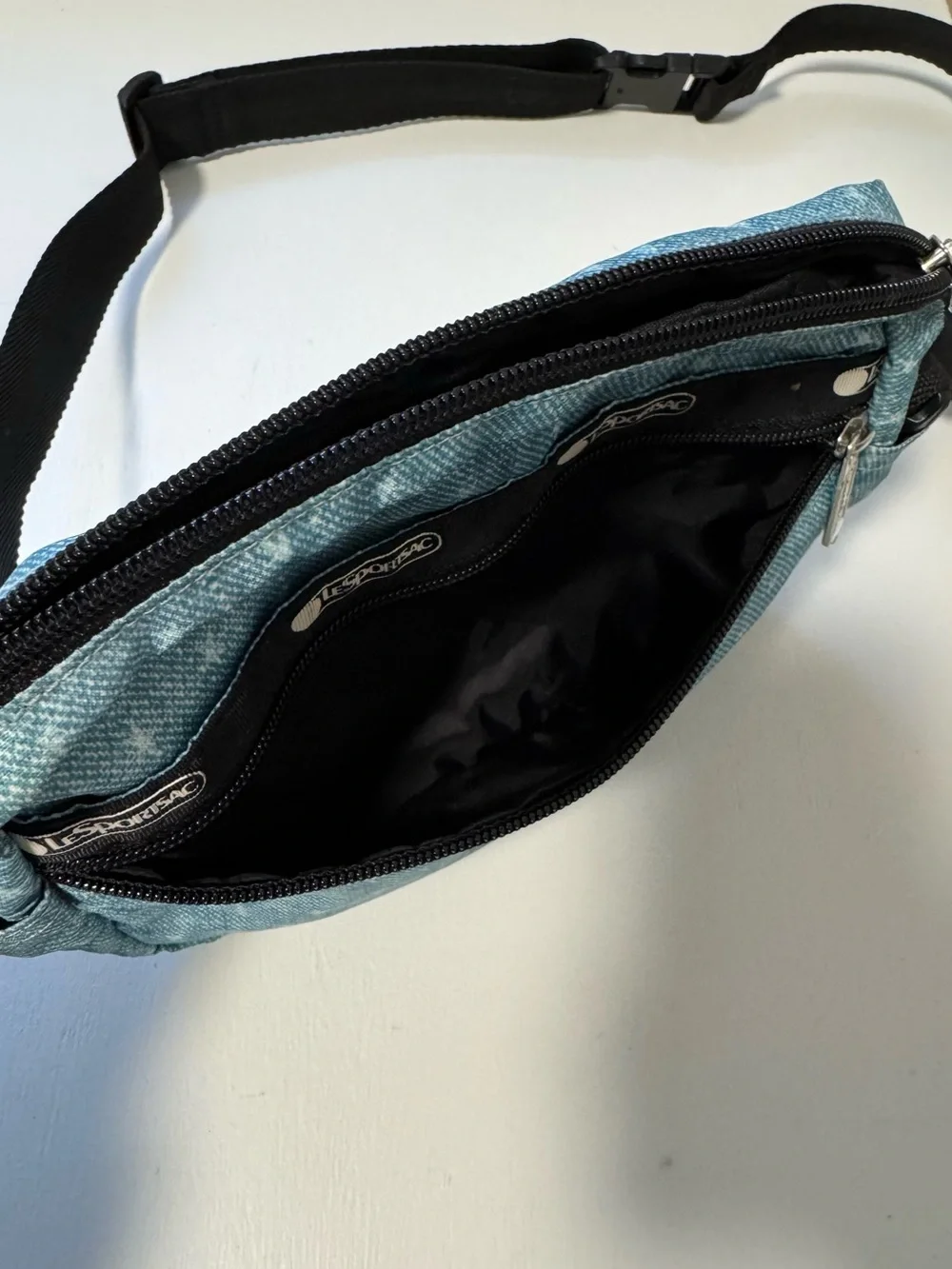 LeSportsac Light Teal Star Print Belt Bag - Picture 3 of 4